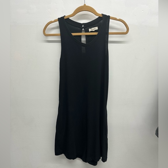 Madewell Black Cotton Shorts Romper - Picture 2 of 8